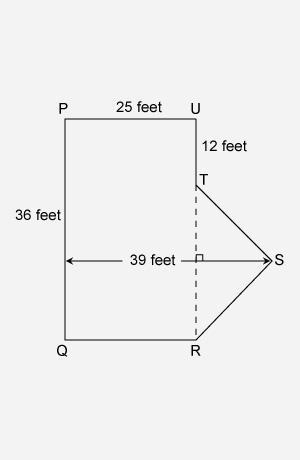 He figure PQRSTU represents the shape of the parking lot at a shopping mall. What-example-1