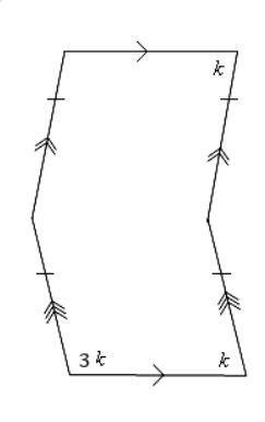 14. Consider the adjacent figure (not to scale). Find the value of k using the properties-example-1