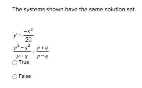 The systems shown have the same solution set.-example-1