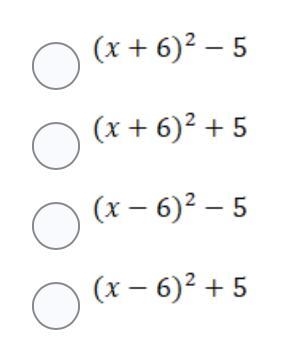 Write a quadratic equation that has an AOS at x = -6 and a maximum of 5 and no vertical-example-1