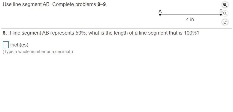 If line segment AB represents ​50%, what is the length of a line segment that is​ 100%?-example-1