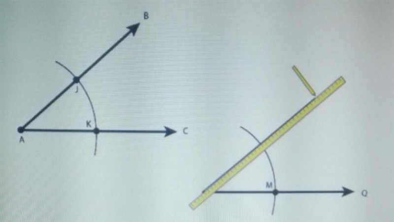 The picture represents a final step used in... constructing congruent angles constructing-example-1