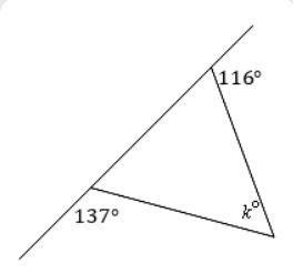 8. Consider the diagram below. Solve for k.-example-1