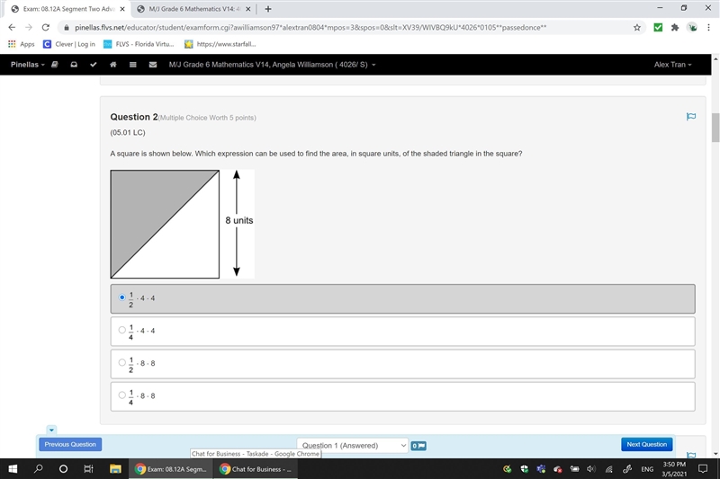 Help me plsssss A square is shown below. Which expression can be used to find the-example-1