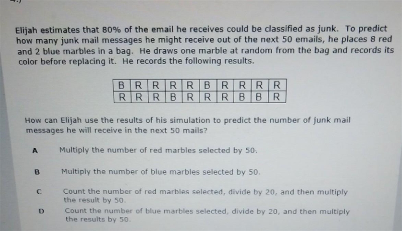 Elijah estimates that 80% of the email he receives could be classified as junk. To-example-1