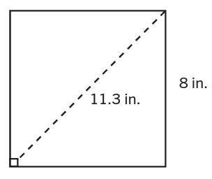 Jose created a design in his scrapbook by cutting squares of paper along the diagonal-example-1