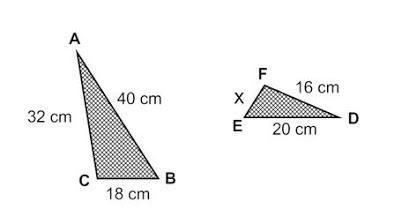 Find the value of X? A.90 cm B.40 cm C.46 cm D.9 cm-example-1