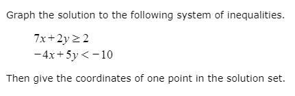 Can you help me graph this system of inequalities. And give the coordinates for the-example-1