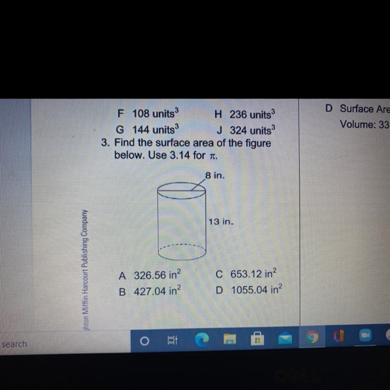 Fine the volume of the figure below-example-1