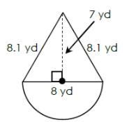 Find the area Hint:Triangle and semi-circle-example-1