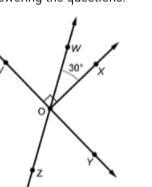 Find the measure of ∠YOZ by answering the questions. 1. Find the measure of ∠WOV. Which-example-1