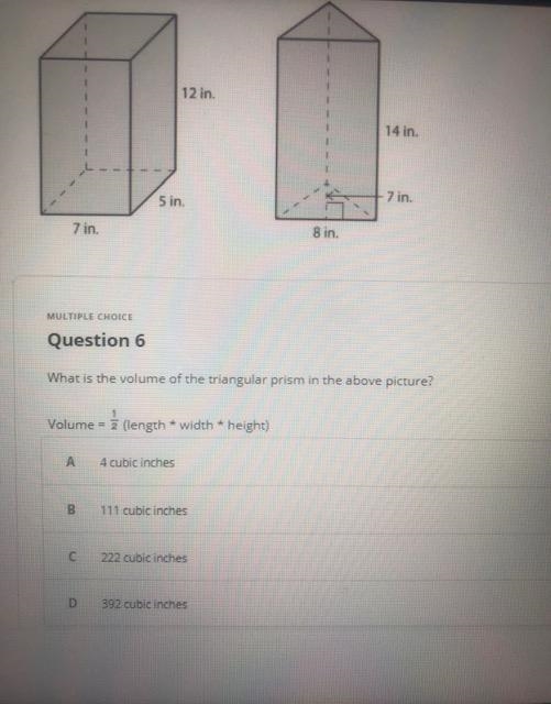 What is the volume of the triangular prism in the picture? (sorry if the picture is-example-1