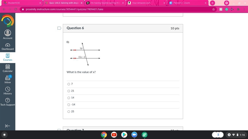 I'm having trouble solving this I don't know the steps 75+11x+-2 Please give an explanation-example-1