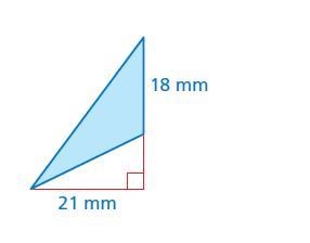 Find the area of the triangle The area is __ square millimeters-example-1