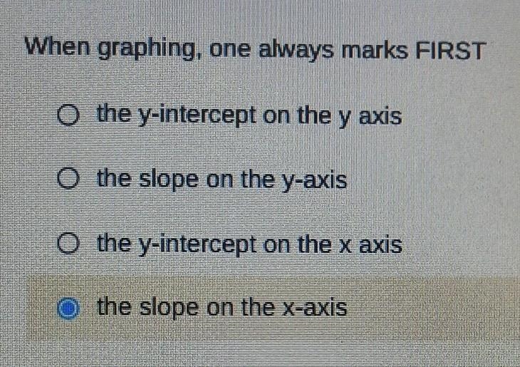 When graphing, one always marks FIRST​-example-1