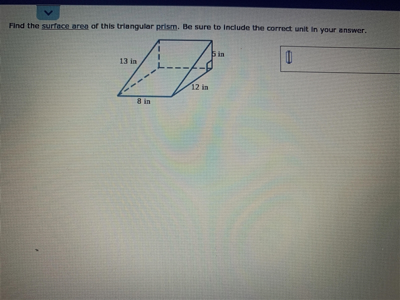 find the surface area of this triangular prism. be sure to include the correct unit-example-1