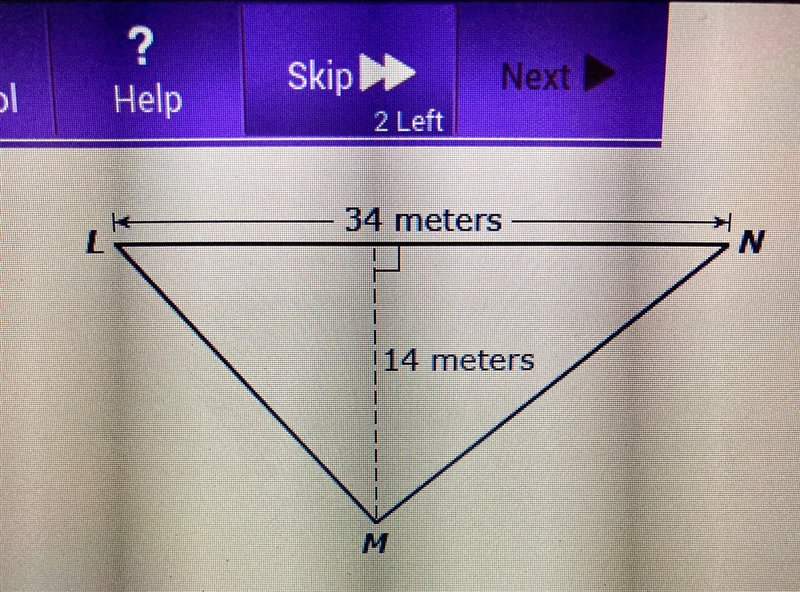 What is the area of LMN-example-1