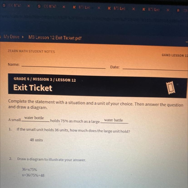 Complete the statement with a situation and a unit of your choice. Then answer the-example-1