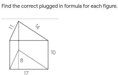 Find the correct plugged-in formula for each figure.-example-2