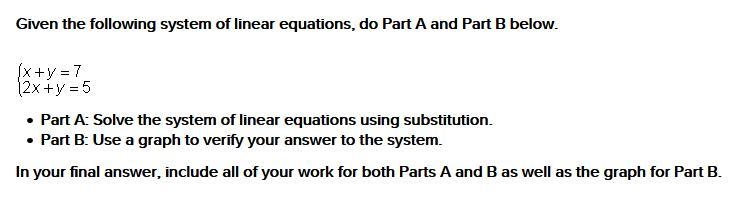 Given the following system of linear equations, do Part A and Part B below.-example-1