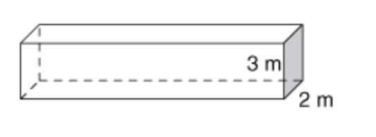 What is the surface area of the rectangular prism, if its length is 20 meters? 240 square-example-1