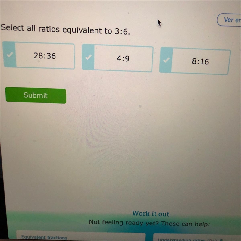 Select all ratios equivalent to 3:6.-example-1