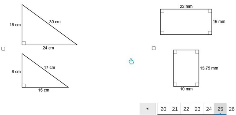 Please help fast! Which pairs of polygons are similar? Select each correct answer-example-2