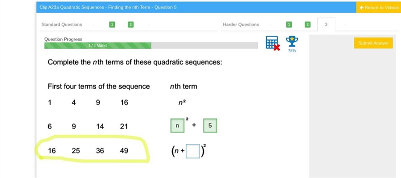 Find the nth term 16,25,36,49-example-1