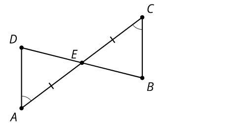 Prove triangle ADE is congruent to triangle CBE.-example-1