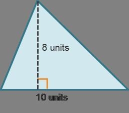 Find the area of the triangle. The area of the triangle is square units.-example-1