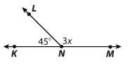 What is the value of x and the measure of ∠LNM, respectively? A. x = 25 ; ∠LNM = 155 B-example-1