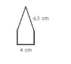 What is the approximate area of this figure? A. 25 cm B. 29 cm C. 38 cm D. 42 cm-example-1