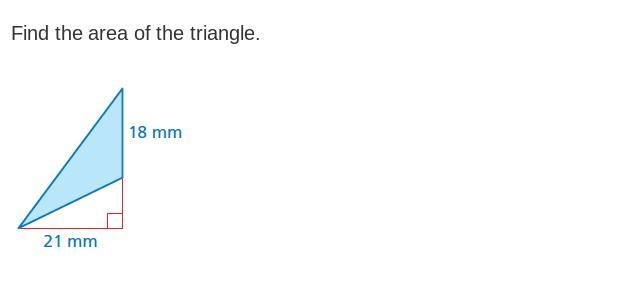 How do you find the area of a triangle? Example on picture-example-1