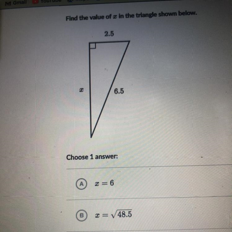 Find the value of x a in the triangle shown below.-example-1