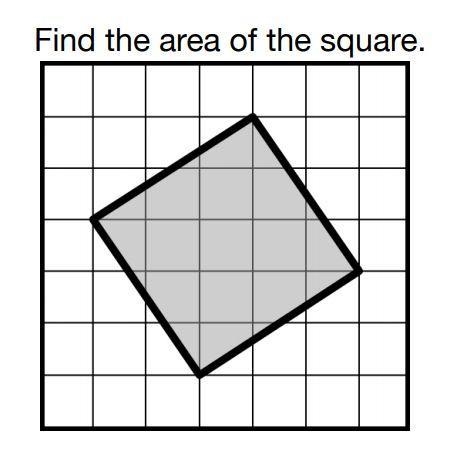 Find the area of the square below-example-1