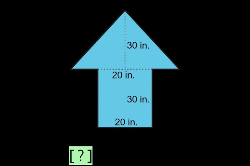 Find The Area Of The Arrow Above Question Answered-example-1