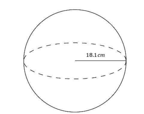 6. Find the volume of the sphere shown, giving your answer correct to 2 decimal places-example-1