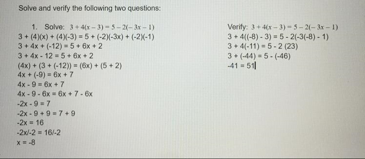 Can someone tell me what i did wrong with my verify? the left side does not equal-example-1