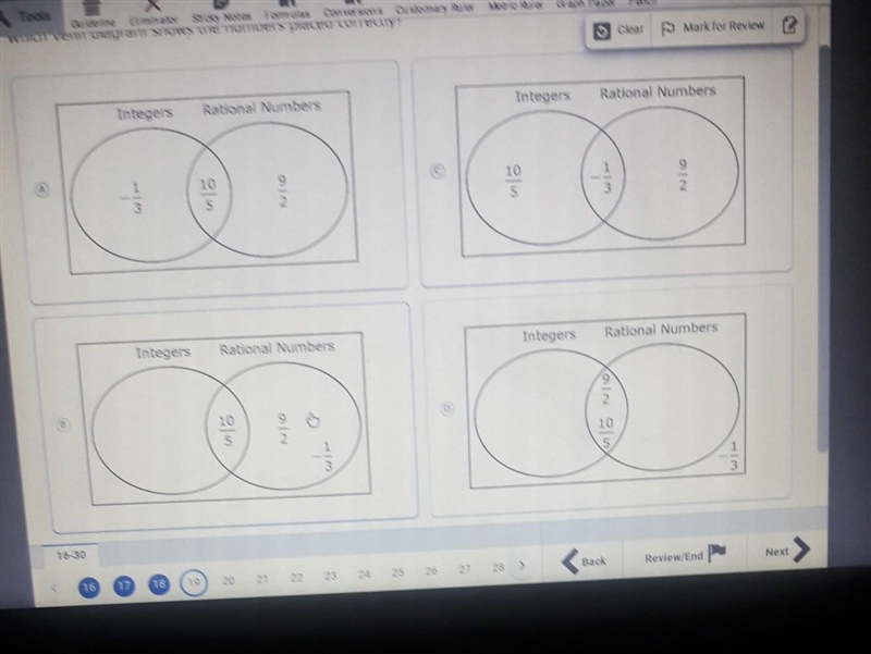 Which venn diagram shows the numbers placed correctly​-example-1