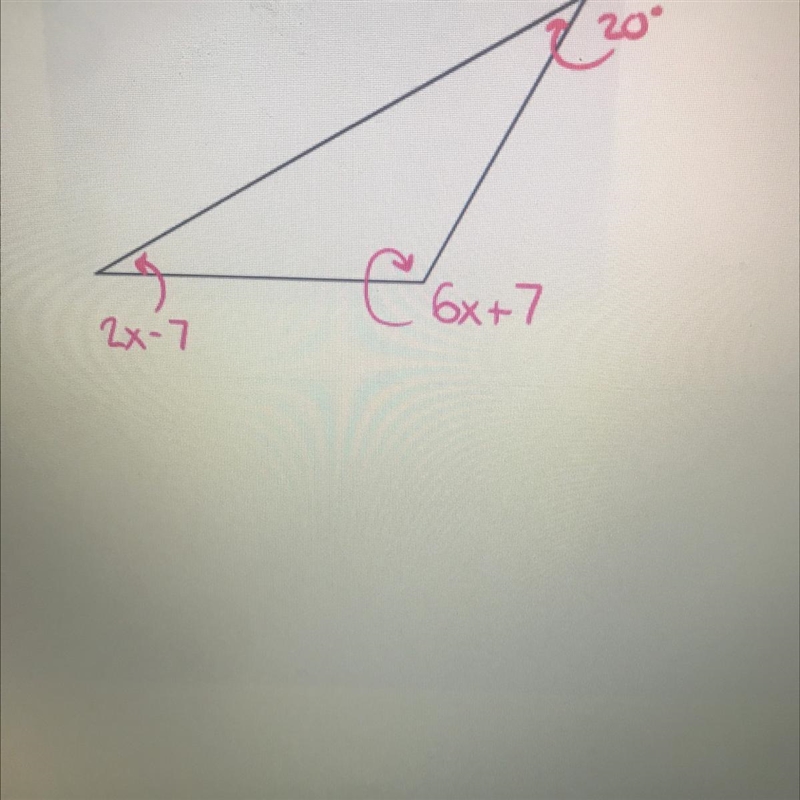 the question is: examine the triangle shown below. set up and equation and solve it-example-1