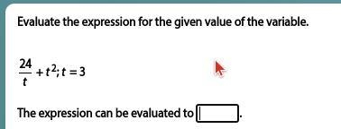 Evaluate the expression for the given value of the variable.-example-1