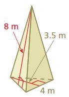 Find the surface area of the pyramid. The side lengths of the base are equal.-example-1