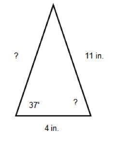 The following triangle is an isosceles triangle. What is the length of the missing-example-1