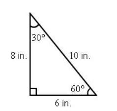 Classify this triangle by the angles and lengths of sides shown. A. right, scalene-example-1