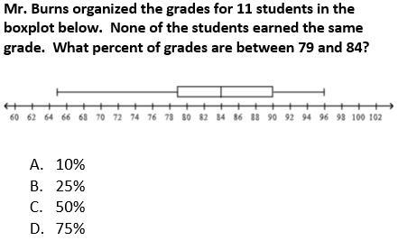 What percent of the grades are between 79 and 84 Explanation would be helpfull-example-1