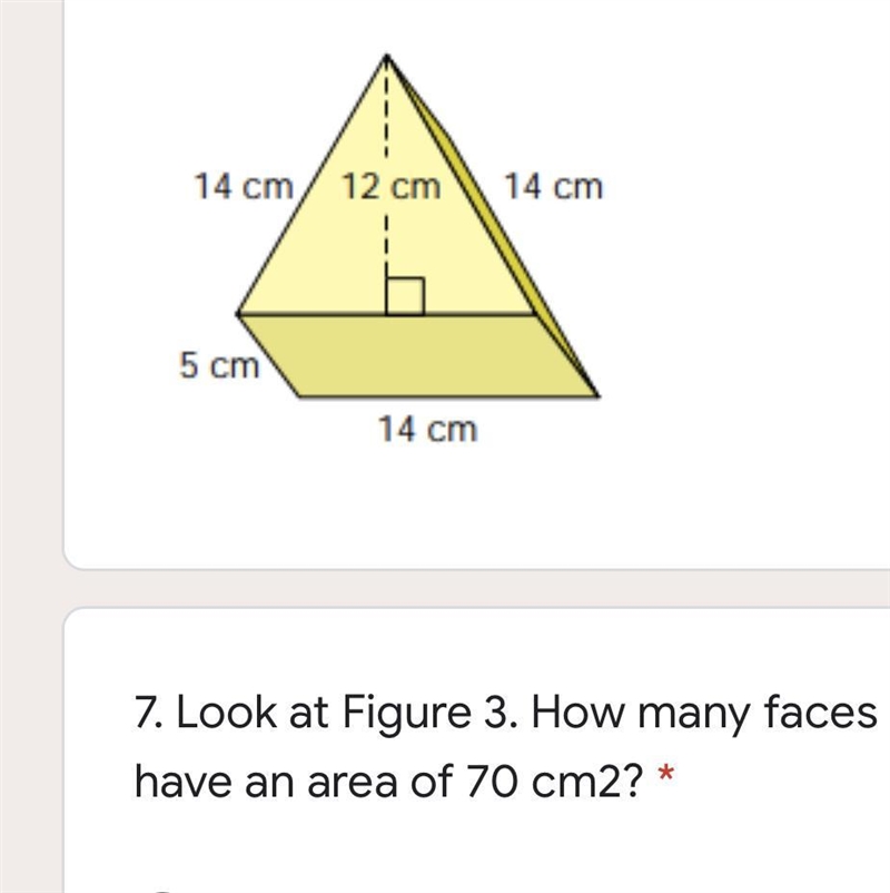 How many faces have an area of 70 cm2?-example-1