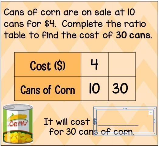 Type the correct number into the ratio table.-example-1