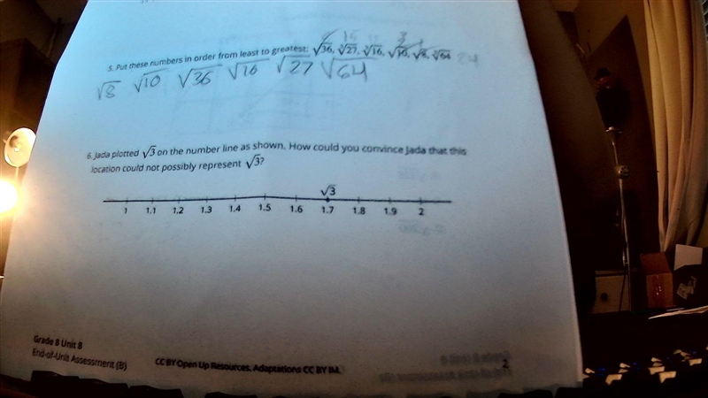 PLEASE HURRY Jada plotted √3 on a number line shown. How would you convince Jada that-example-1