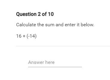 Calculate the sum and enter it below-example-1