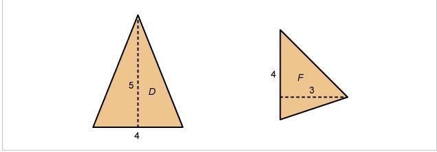 Find the area of these triangles.-example-1